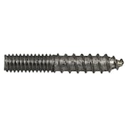 Midwest Fastener Hanger Bolt, #8 Thread to #8-32 Thread, 1 in, Steel, Plain Finish, 100 PK 50909